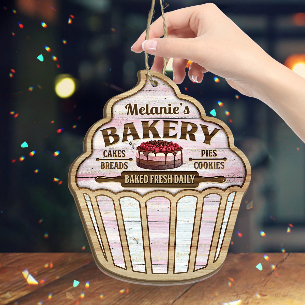 Juste une fille qui adore pâtisser - Attrape-soleil personnalisé pour la pâtisserie