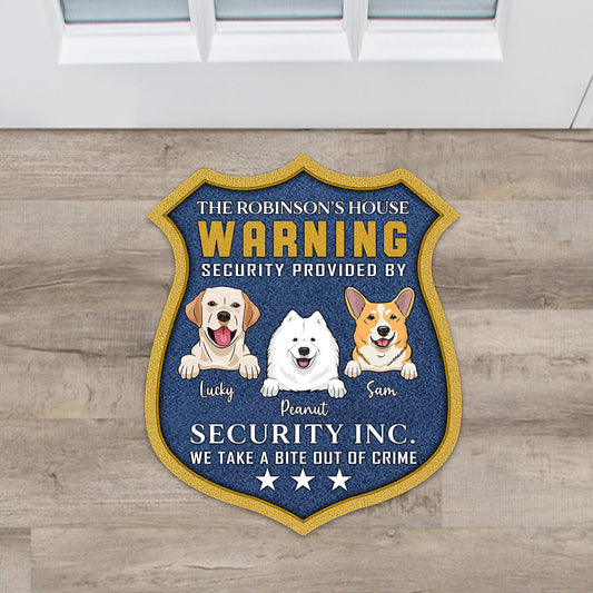 Sécurité assurée - Paillasson personnalisé en forme de chien