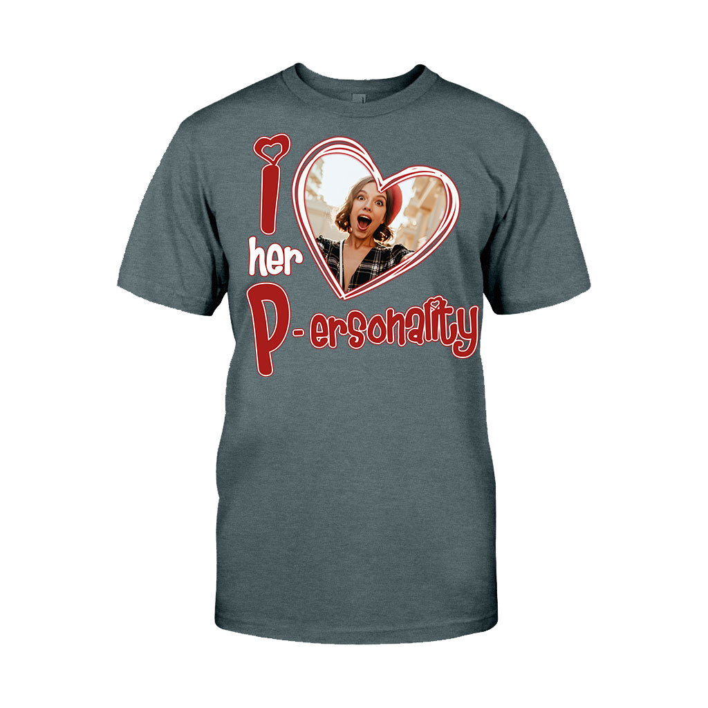 J'aime sa personnalité, j'aime son dévouement. Téléchargez une photo ! T-shirt et sweat à capuche personnalisés pour couple