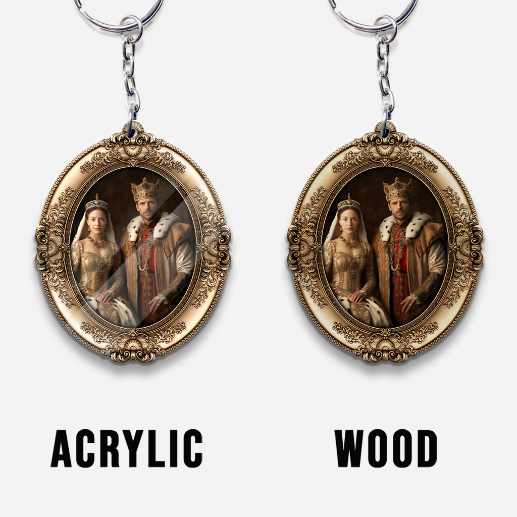 Son Roi, Sa Reine - Porte-clés personnalisé pour couple