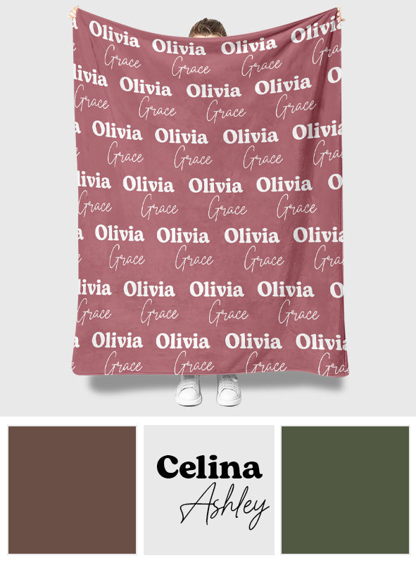 Couverture personnalisée pour belle-mère - Motif avec nom