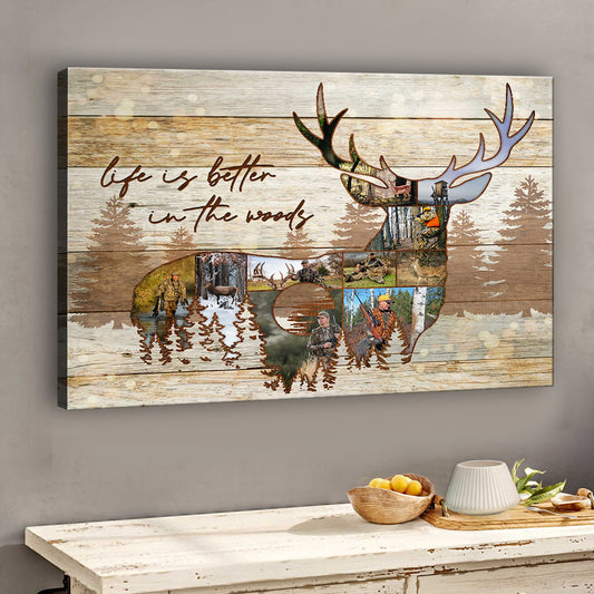 La vie est plus belle dans les bois - Toile et affiche de chasse personnalisées