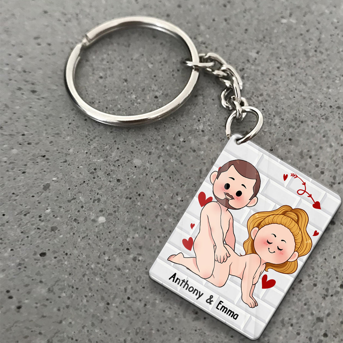 Je veux juste que tu sois heureux - Cadeau pour couple (mari, femme, petit ami, petite amie) - Porte-clés personnalisé