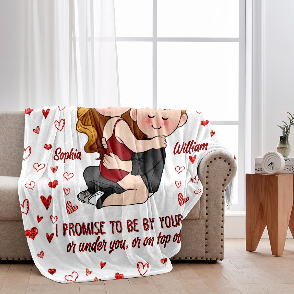 Je promets d'être à tes côtés - cadeau pour mari, femme, petit ami, petite amie - Couverture personnalisée