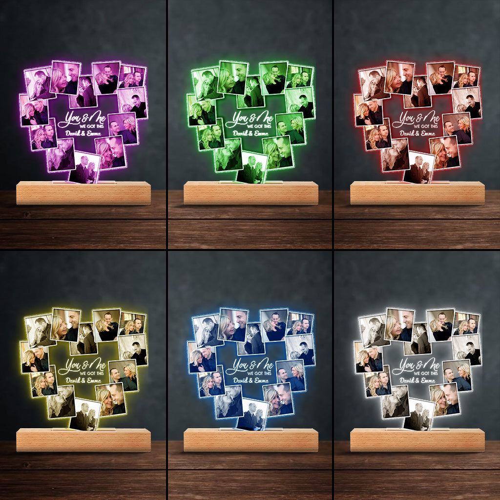 Toi et moi, on gère ! – Cadeau pour mari, femme, petit ami, petite amie – Plaque lumineuse personnalisée