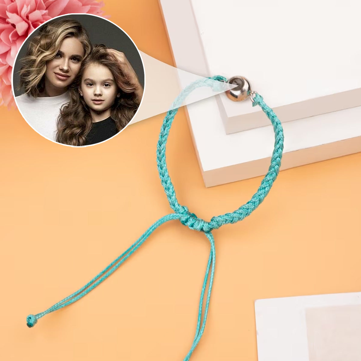 Bracelet de projection personnalisé « J’aime ma fille »