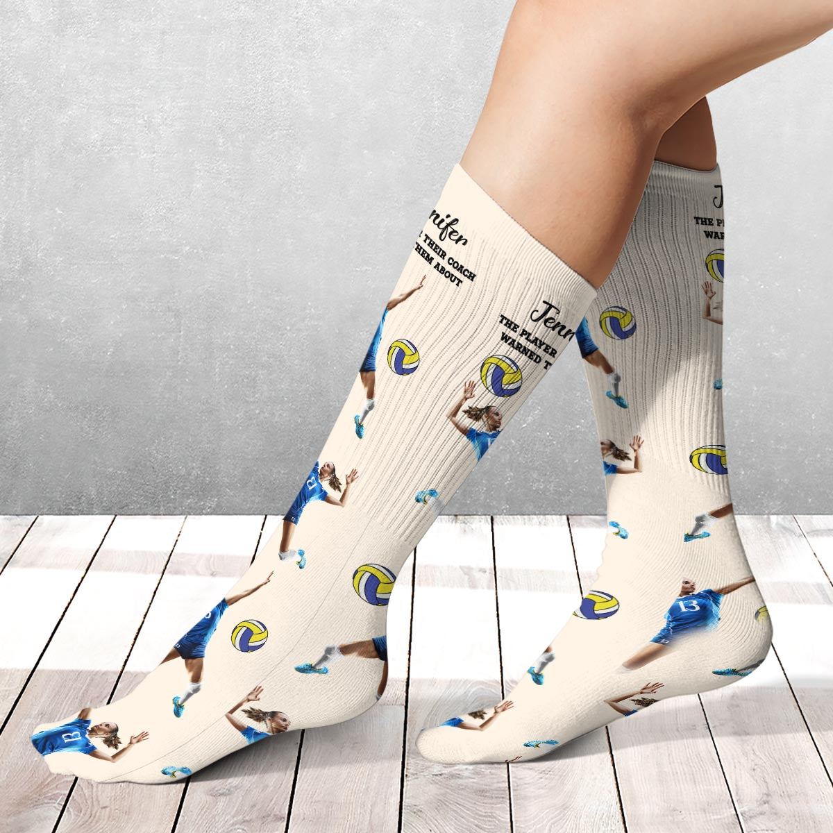 Leur entraîneur les a prévenus : chaussettes de volley-ball personnalisées