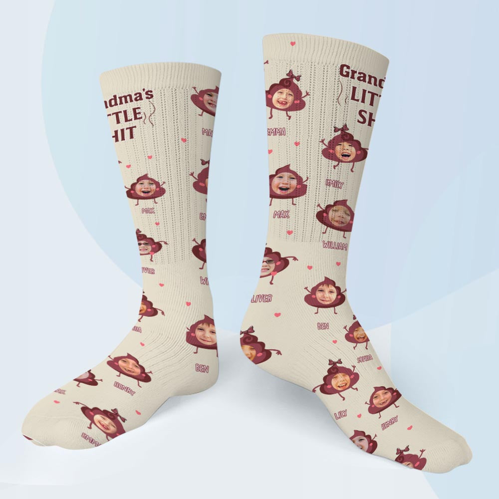 Chaussettes personnalisées « Papa Petits cons » - Cadeau pour papa, grand-mère, grand-père, maman, oncle, tante, frère, sœur