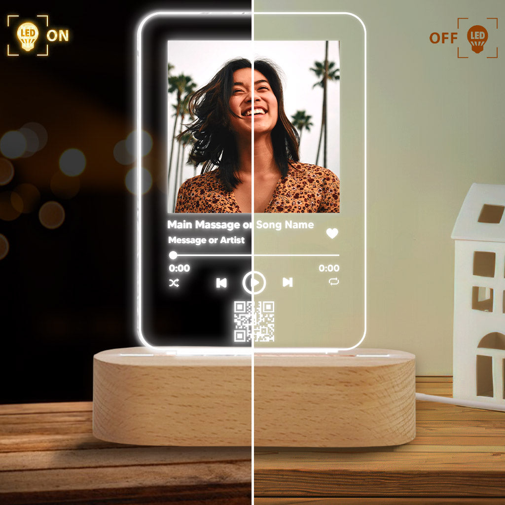 Favorite Song - Personalized Shaped Plaque Light Base