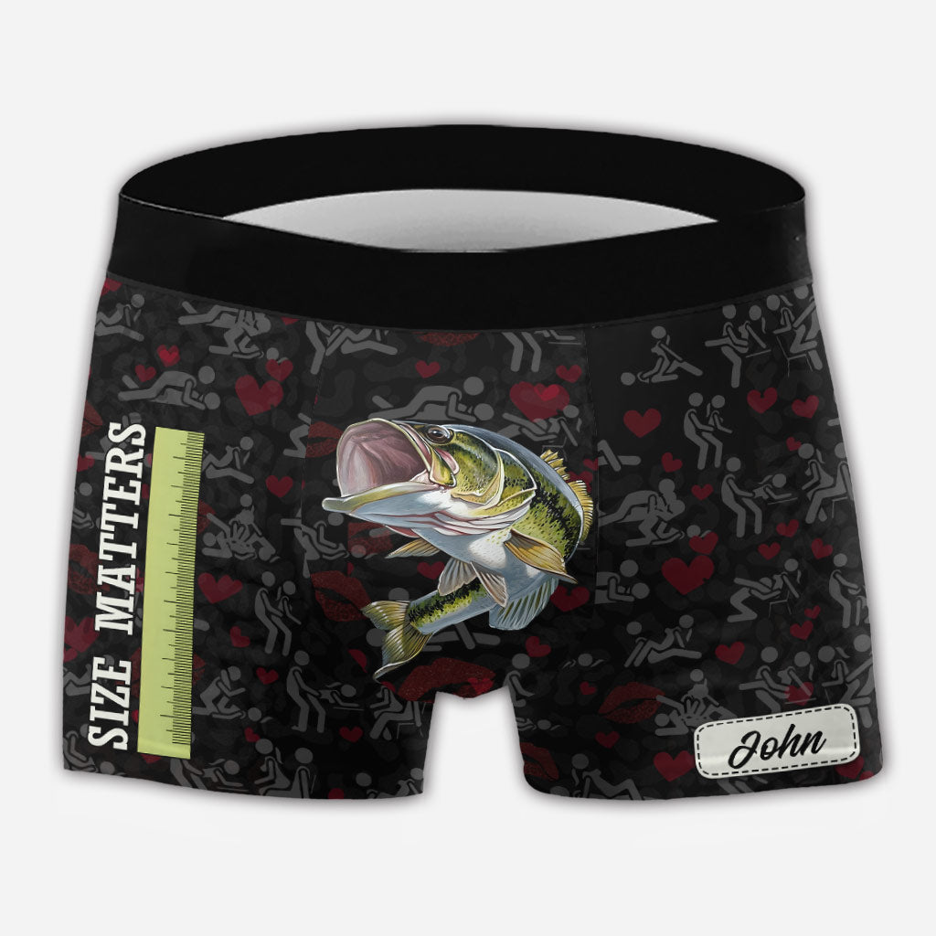 La taille compte - Boxers de pêche personnalisés pour hommes