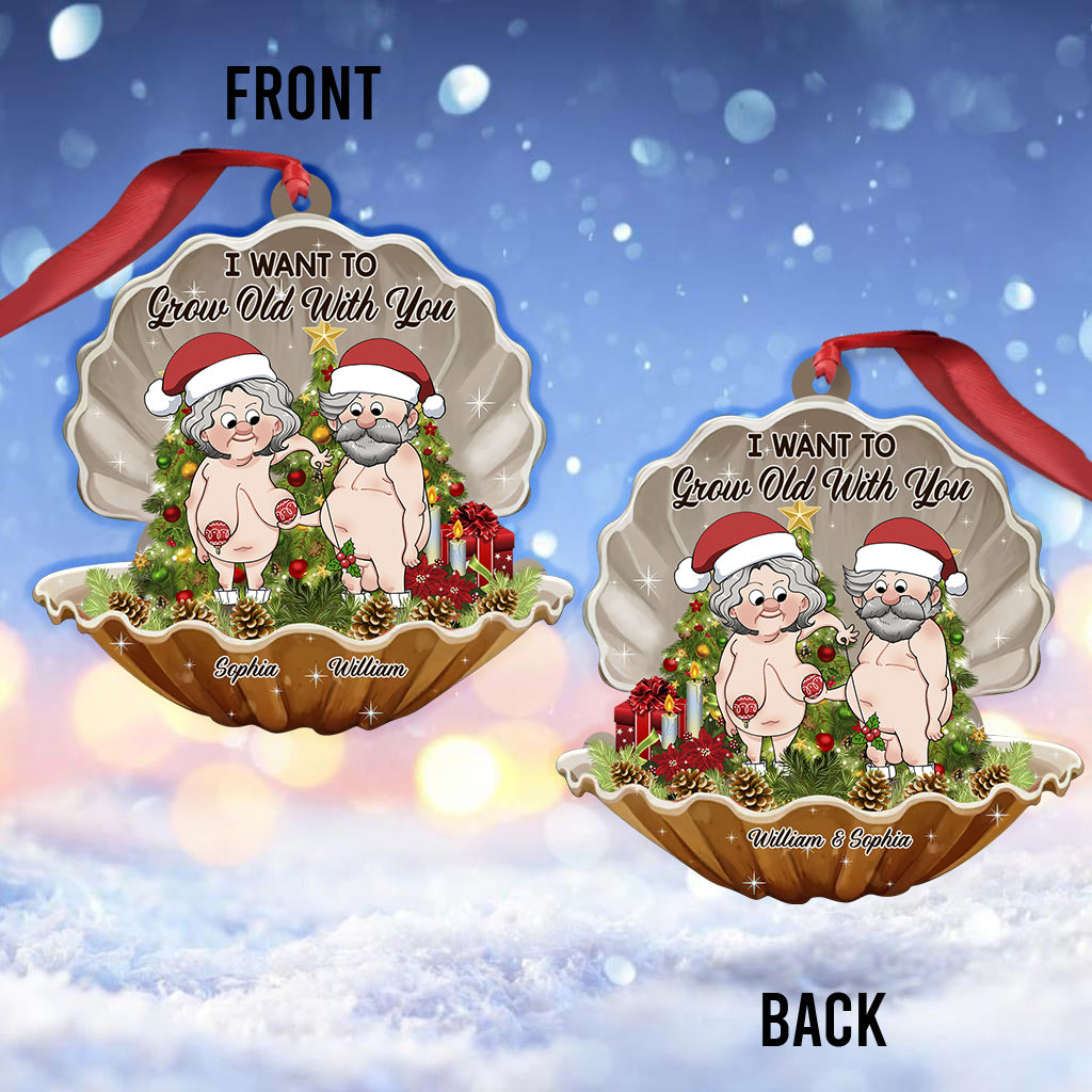Je veux vieillir avec toi - Ornement personnalisé pour couple