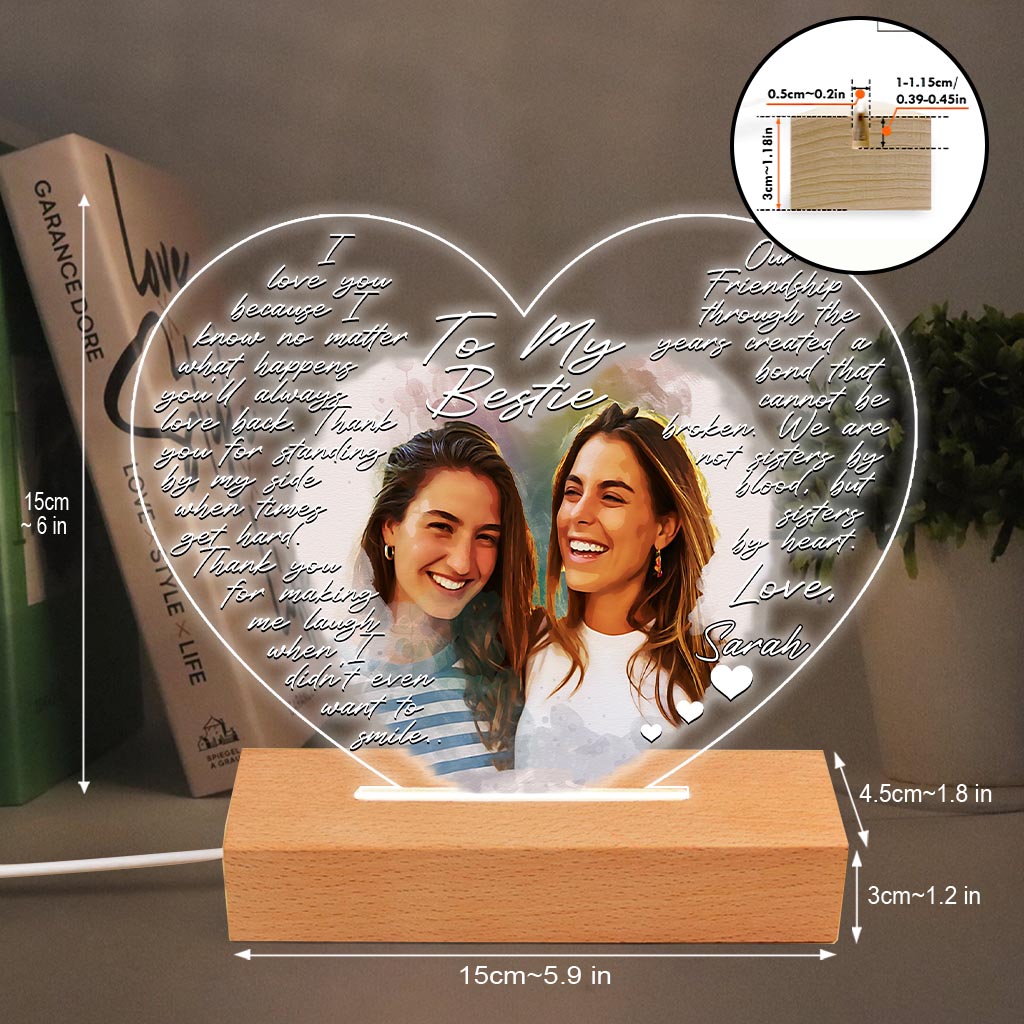 À ma meilleure amie - Plaque lumineuse personnalisée en forme de meilleure amie