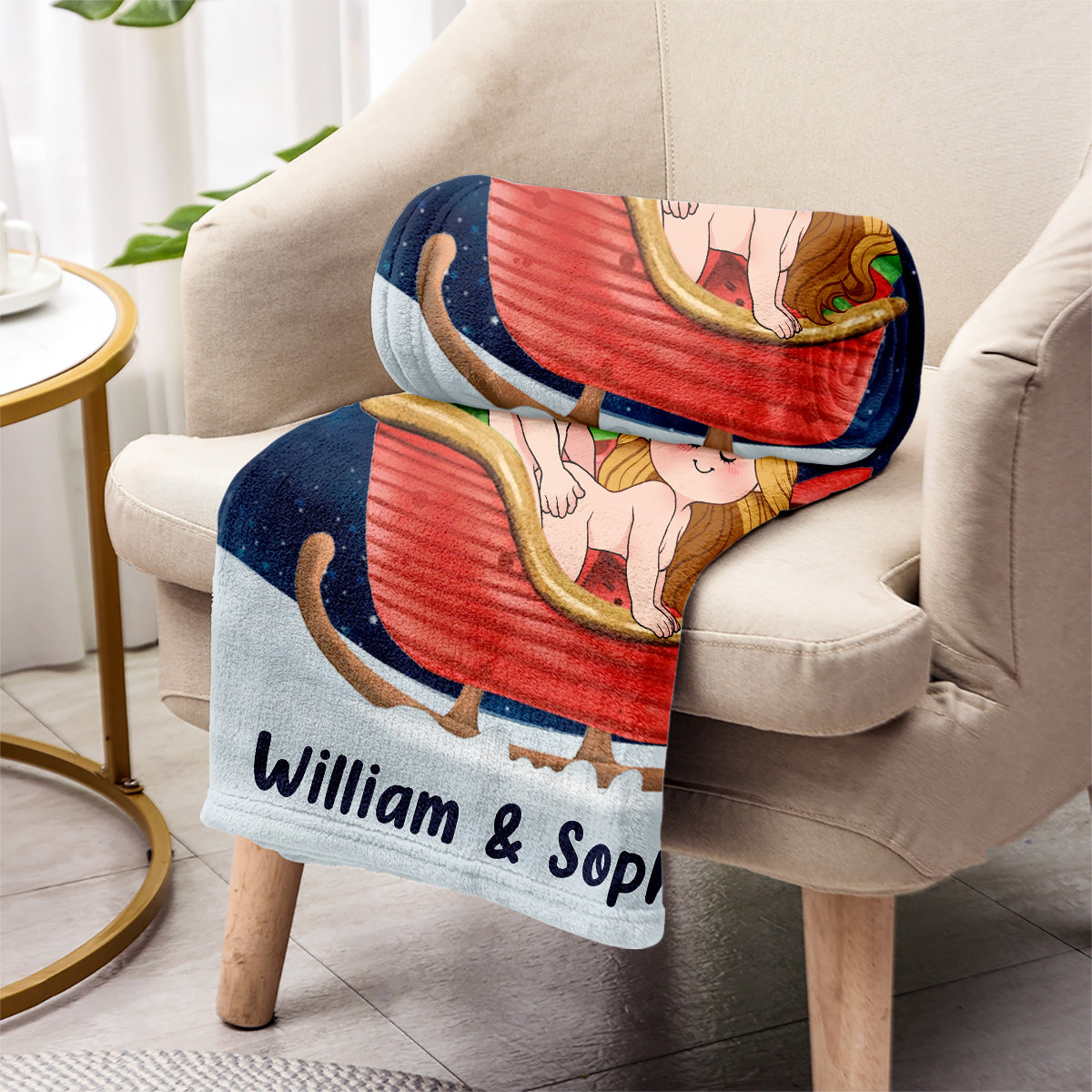 Santa Is Not The Only One Coming - Personalized Couple Blanket