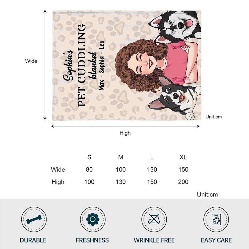 Couverture douillette pour animaux - Cadeau pour amoureux des chats - Couverture personnalisée