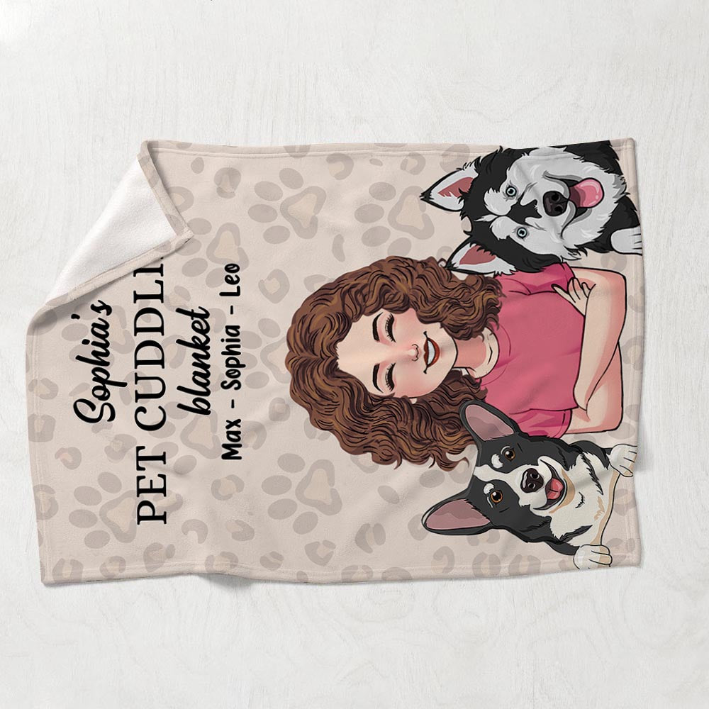 Couverture douillette pour animaux - Cadeau pour amoureux des chats - Couverture personnalisée