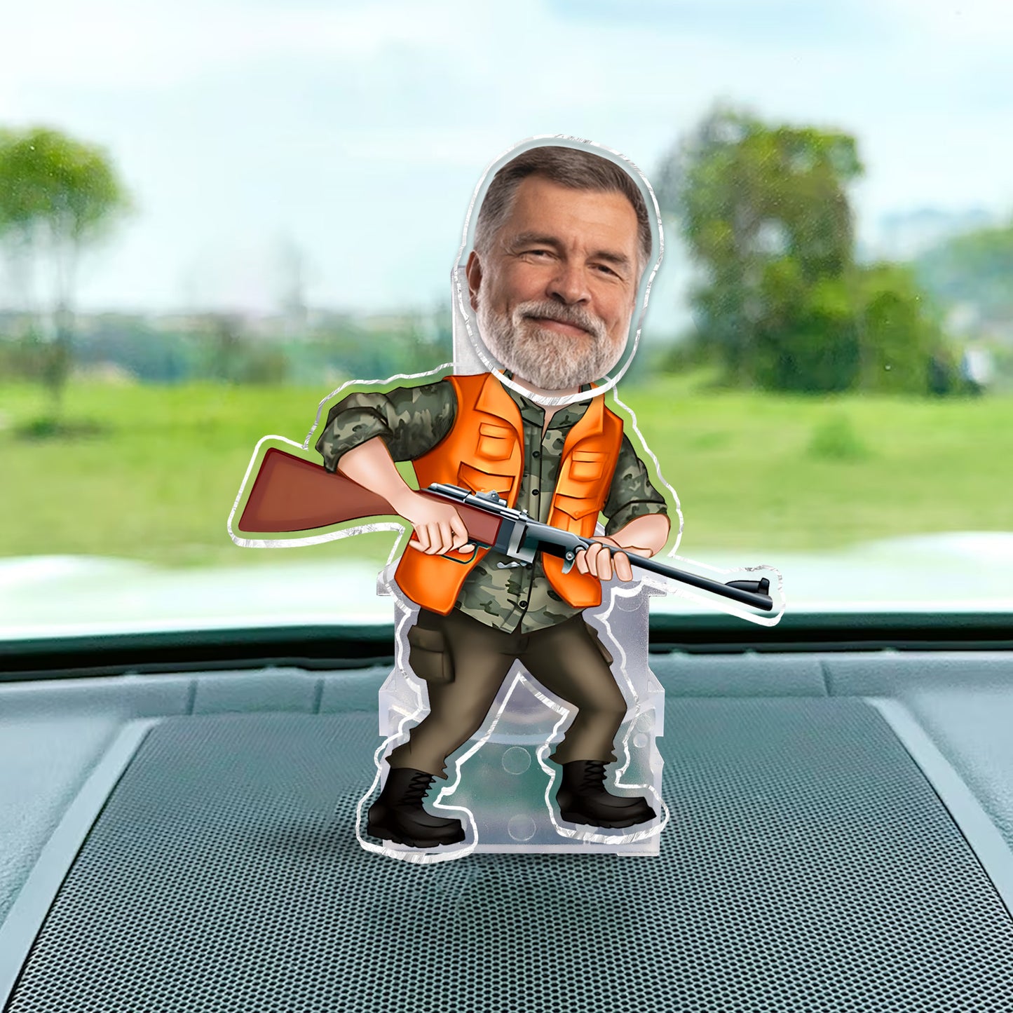 Chasseur passionné - Tête de fusil à secouer personnalisée pour la chasse