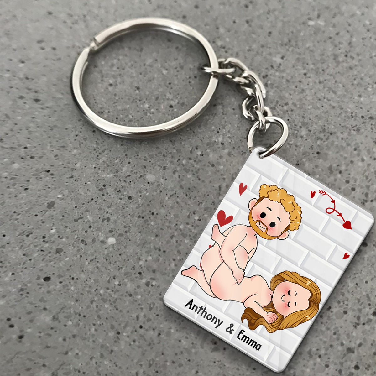 I Just Want You To Be Happy - Couple gift for husband, wife, boyfriend, girlfriend - Personalized Keychain