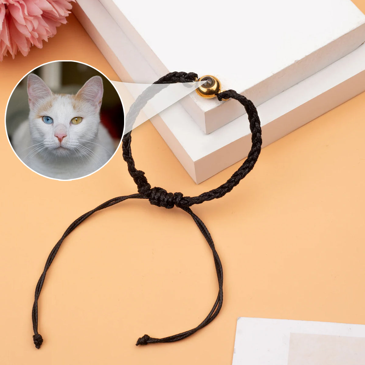 Bracelet à projection de chat personnalisé pour amoureux des chats