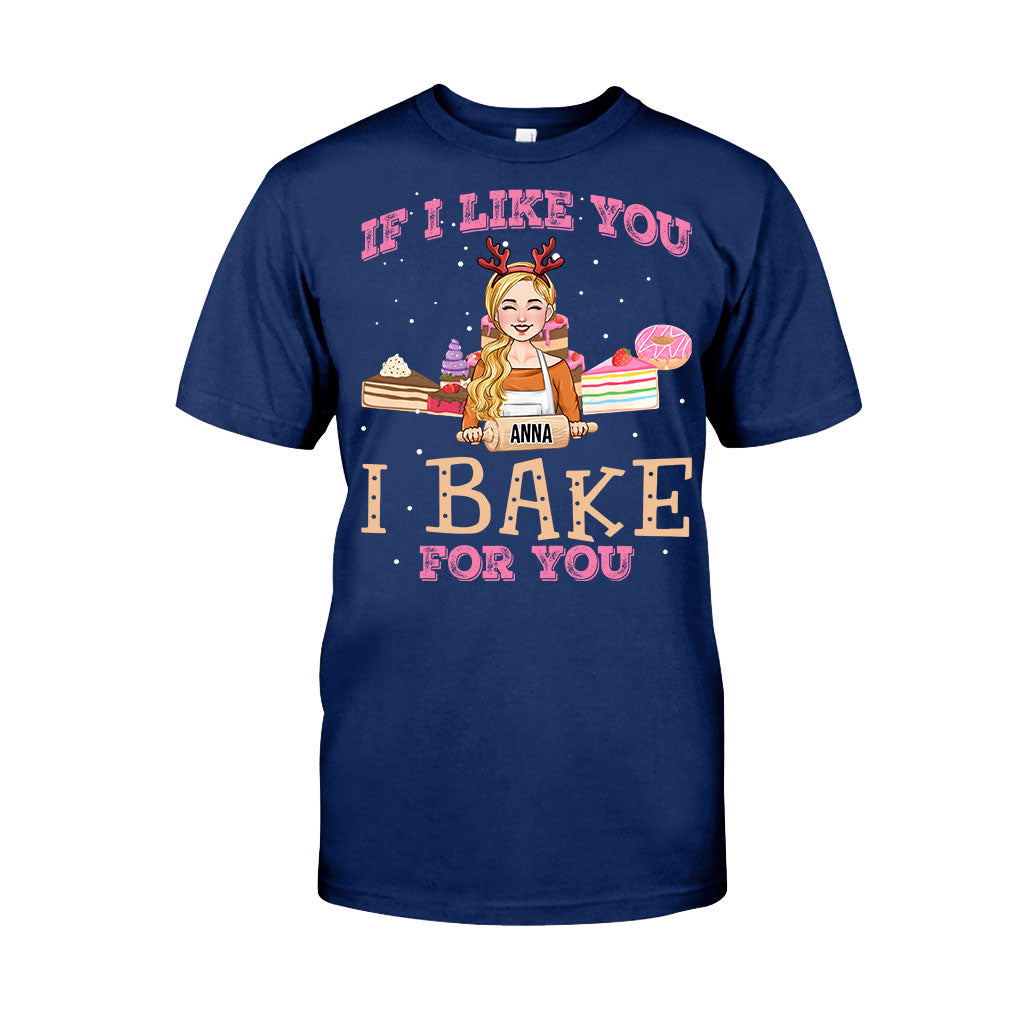 Si je t'aime bien, je cuisine pour toi - T-shirt et sweat à capuche personnalisés sur le thème de la pâtisserie