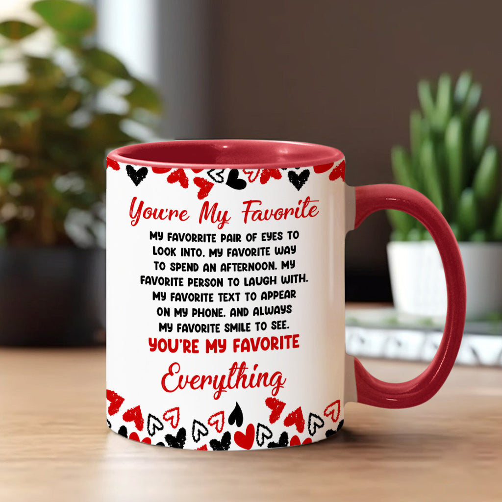 Tu es mon/ma préféré(e) en tout - Mug personnalisé pour couple