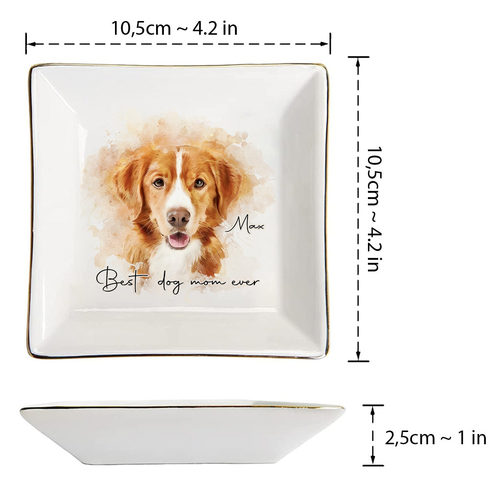 Best Dog Mom / Cat Mom Ever - Gift for dog lovers, cat lover - Personalized Jewelry Dish