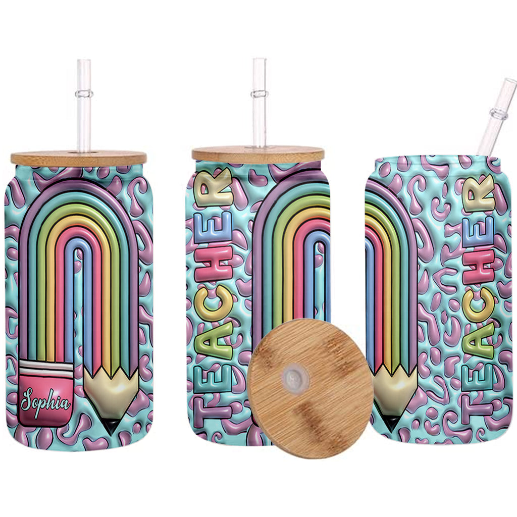 Vie d'enseignant - Verre à canette personnalisé pour enseignants