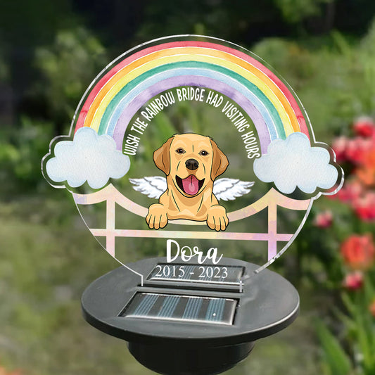 Pont Arc-en-ciel - Lampe solaire personnalisée pour jardin pour chien