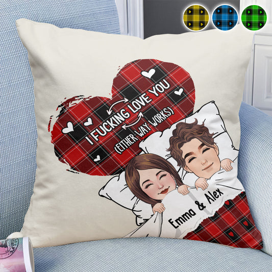 Je t'aime - Coussin décoratif personnalisé pour couple