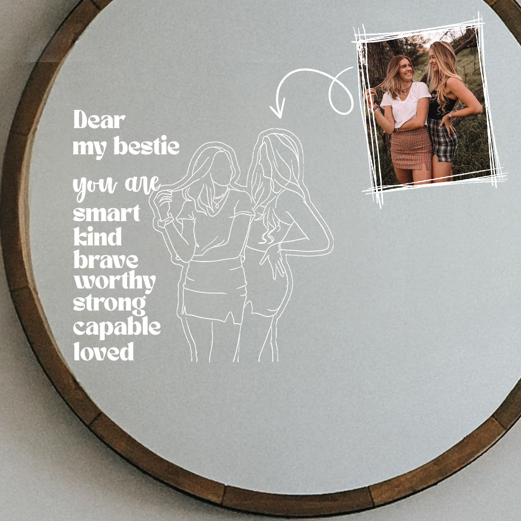 Ma meilleure amie, tu es vraiment formidable ! - Autocollant personnalisé découpé à la forme - Affirmation - Autocollant personnalisé pour ma meilleure amie