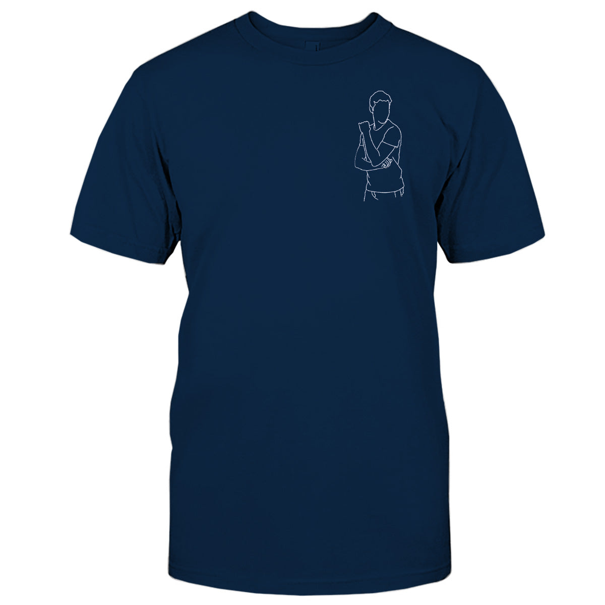 T-shirt brodé personnalisé avec motif de ligne - T-shirt brodé personnalisé pour fils