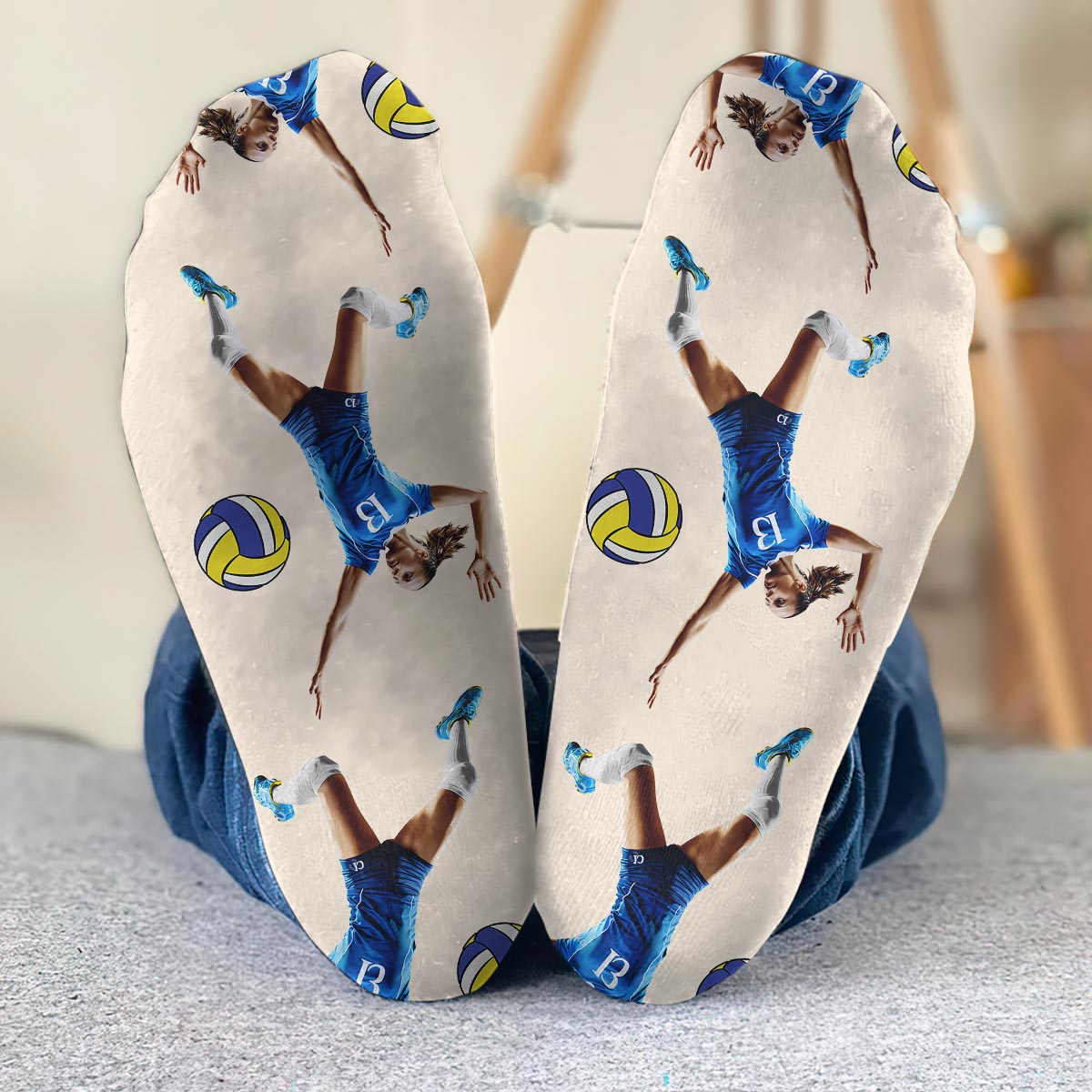 Leur entraîneur les a prévenus : chaussettes de volley-ball personnalisées