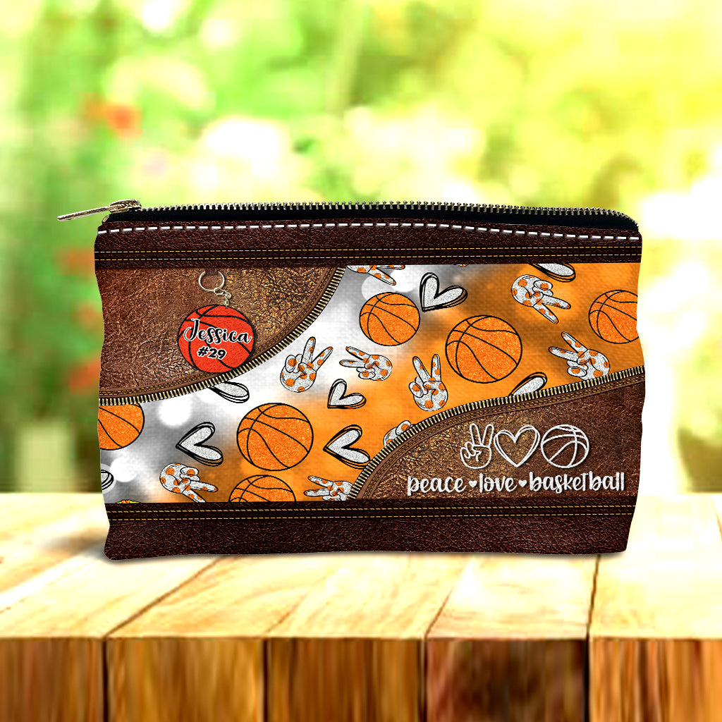 Sac de basket-ball personnalisé Peace Love Basketball - Sacoche de basket-ball