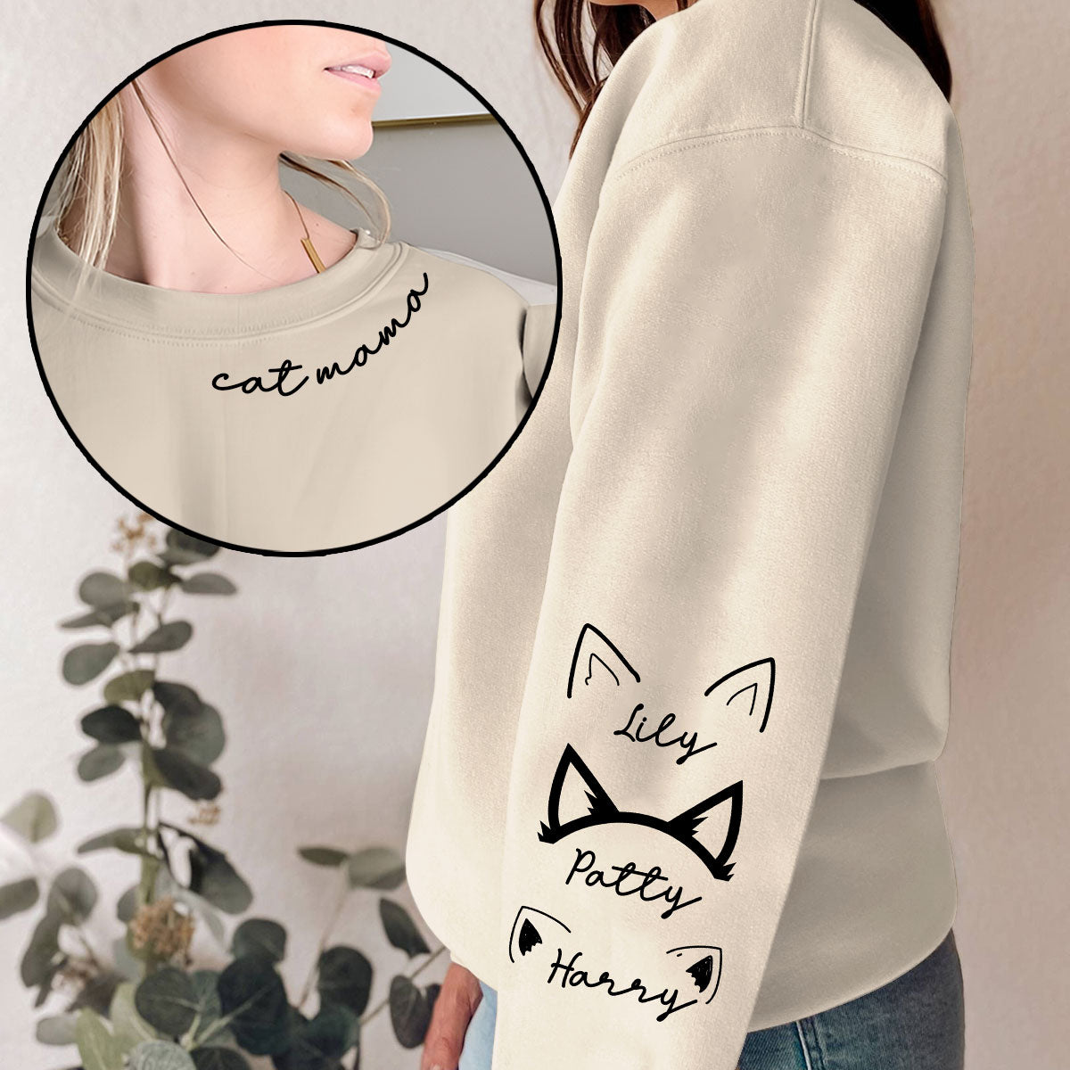 Maman Chat - T-shirt personnalisé avec motif chat