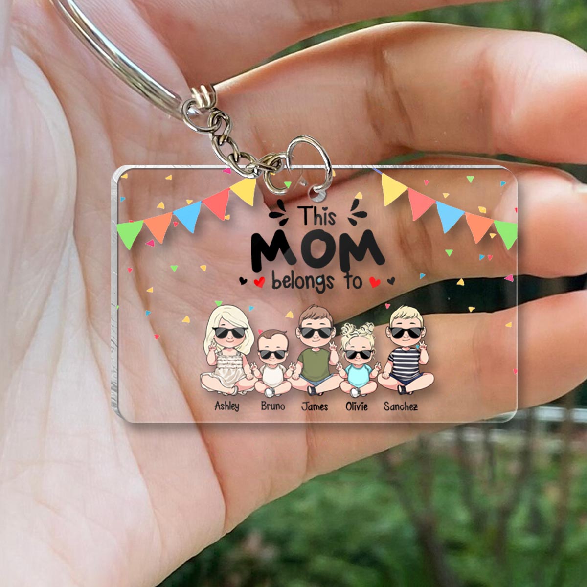 My Favorite People - Gift for grandpa, grandma, brother, sister, mom, dad, uncle, aunt - Personalized Keychain