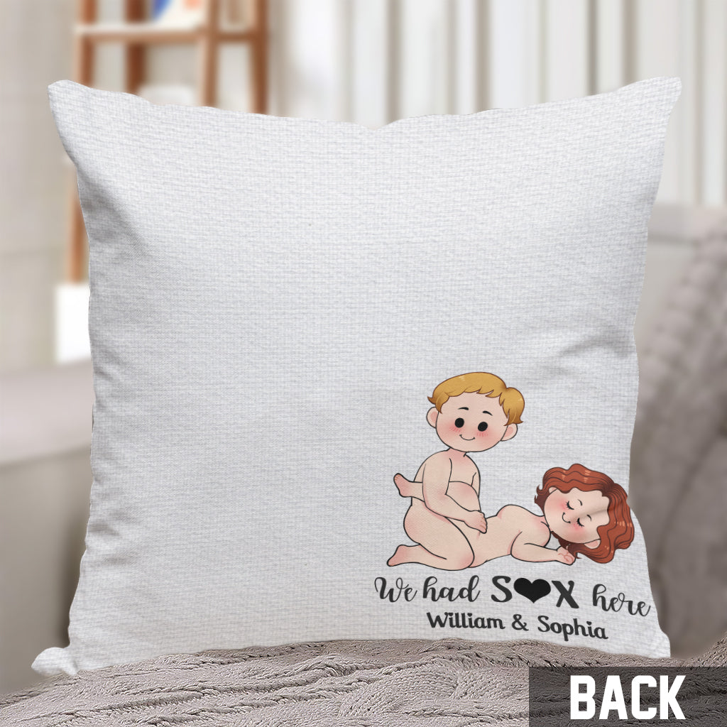 Nous l'avons fait ici - Coussin décoratif personnalisé pour couple