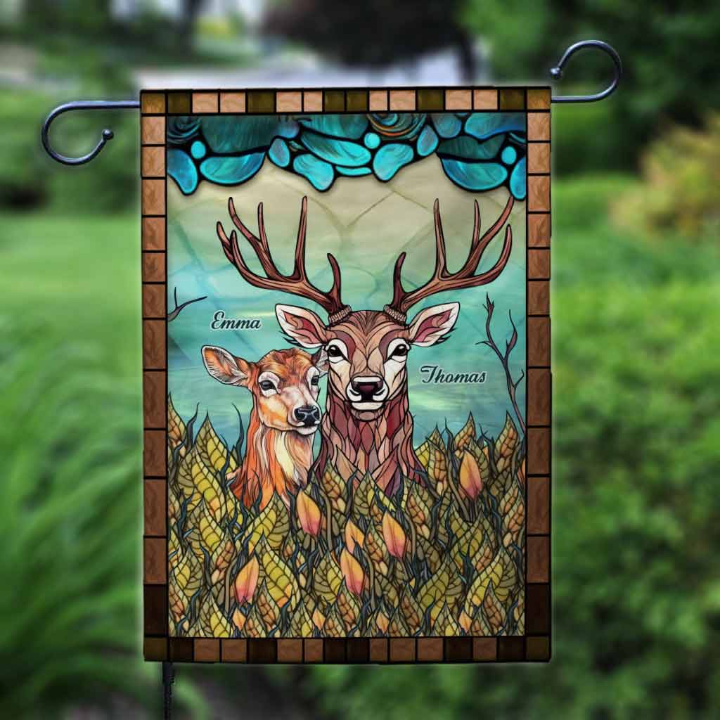 Toi et moi, on gère ! - Drapeau de jardin personnalisé sur le thème de la chasse