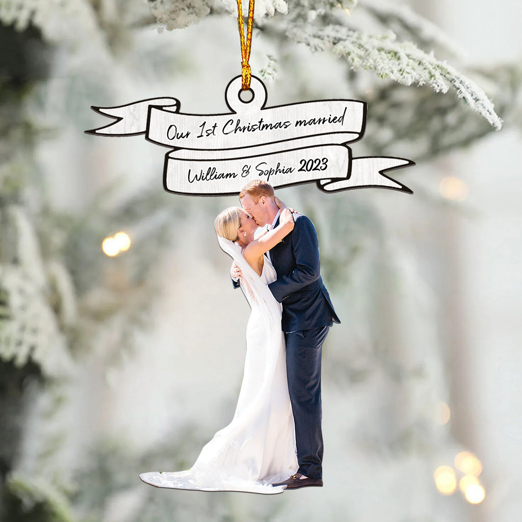 Notre premier Noël en tant que mari et femme - Ornement personnalisé