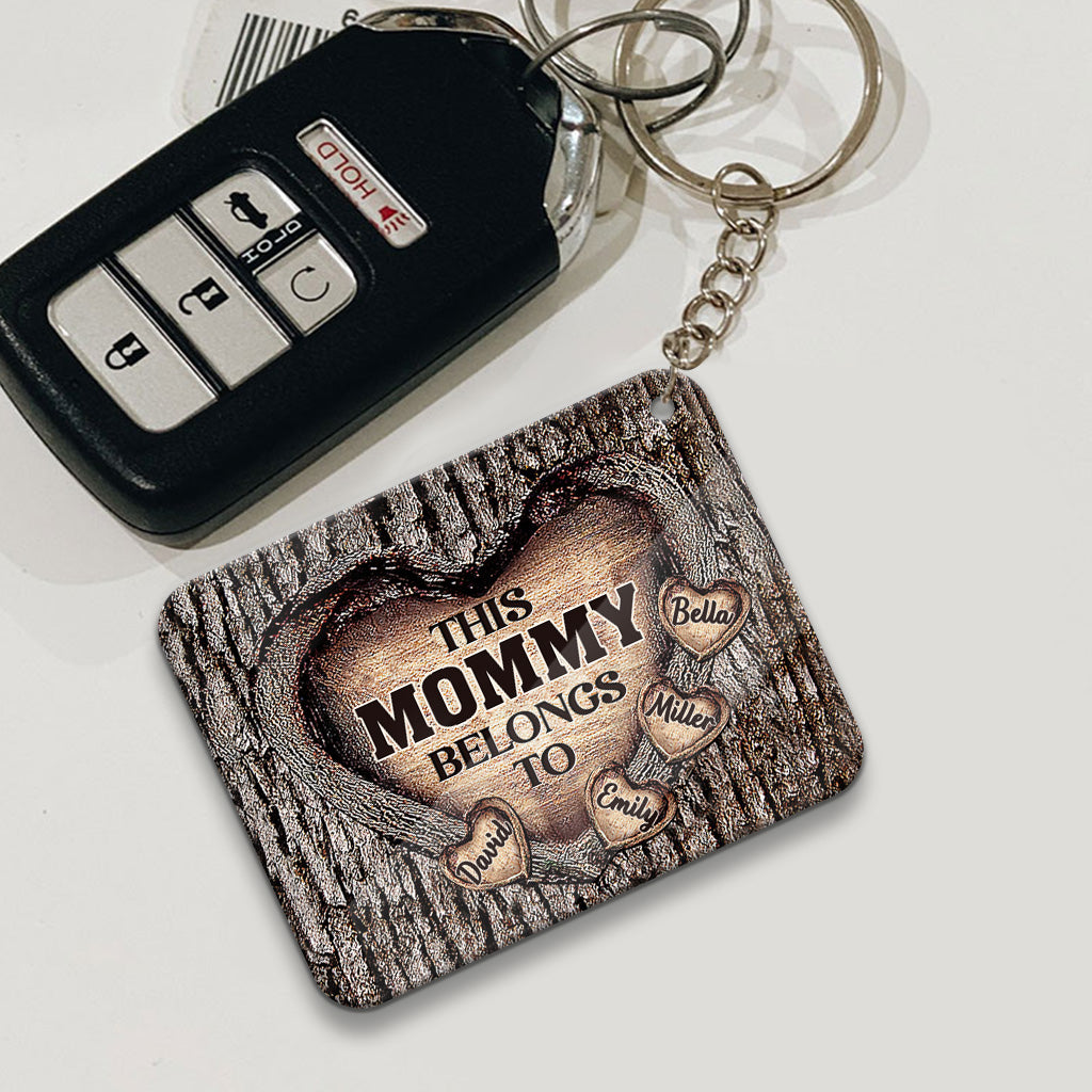 This Dad Belongs To - Gift for dad, grandma, grandpa, mom, uncle, aunt, brother, sister - Personalized Keychain