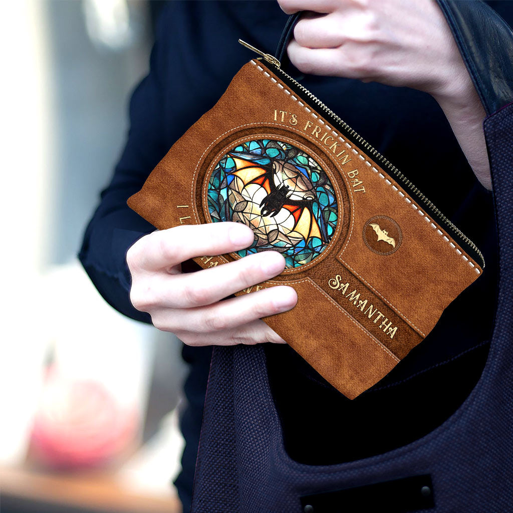 C'est une putain de chauve-souris, j'adore Halloween ! - Pochette de sorcière personnalisée