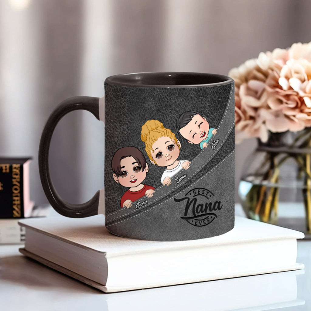 Meilleure grand-mère/meilleur grand-père/papa/maman du monde - Mug personnalisé « Grand-mère »