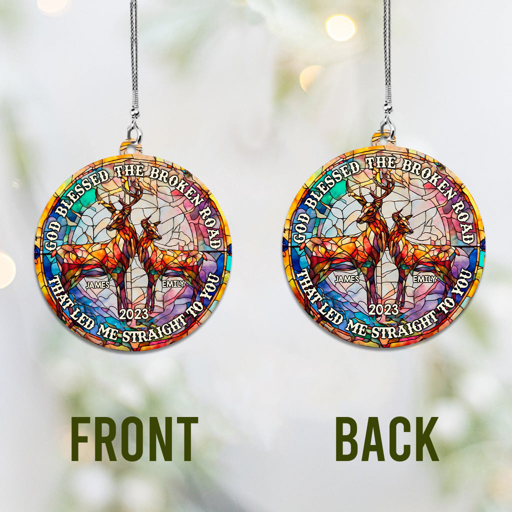 Dieu a béni la route brisée - Ornement de voiture de chasse personnalisé