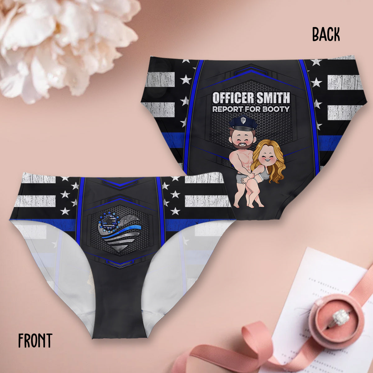 Report For Booty - Personalized Police Officer Women's Briefs