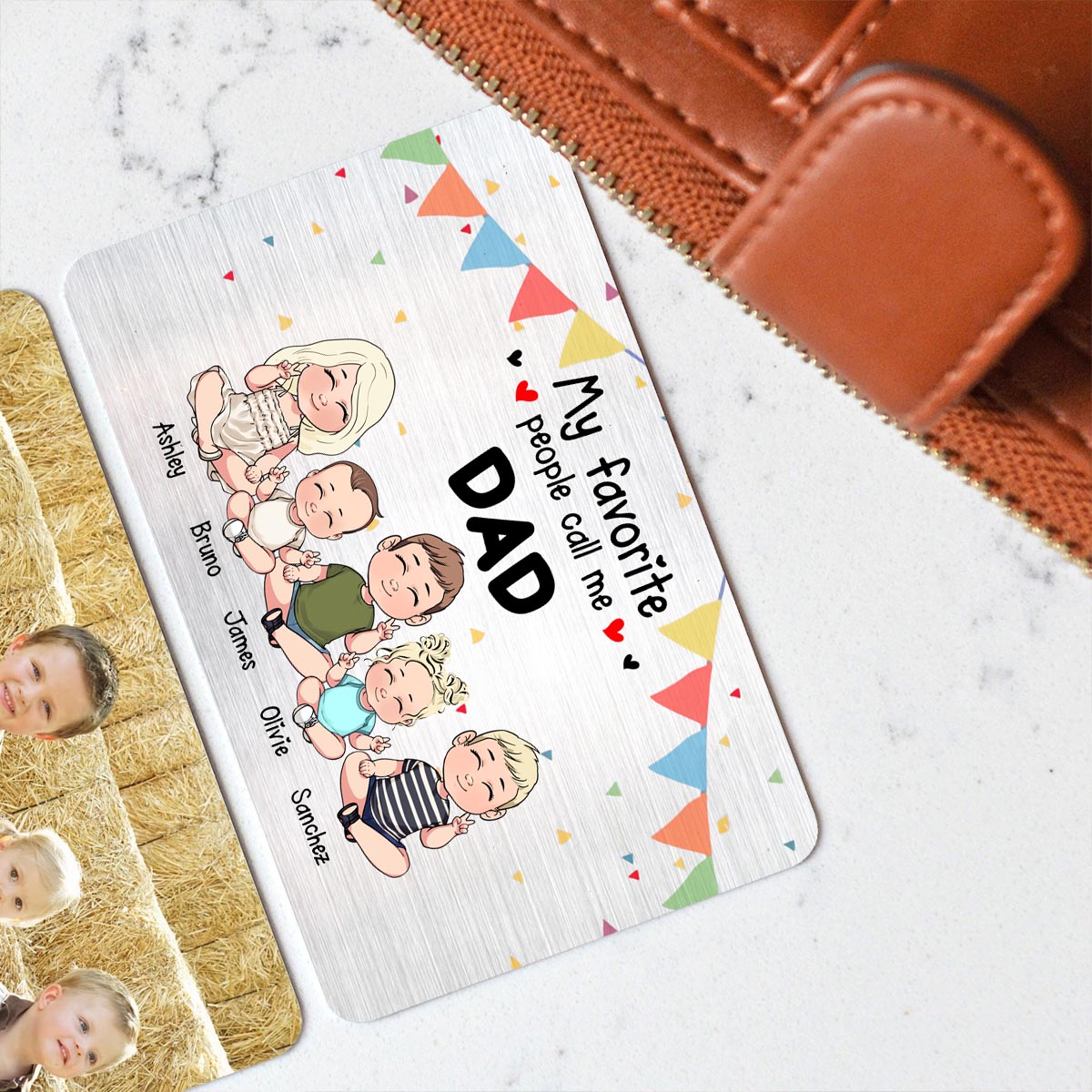 My Favorite People - Gift for grandpa, grandma, brother, sister, mom, dad, uncle, aunt - Personalized Wallet Insert Card