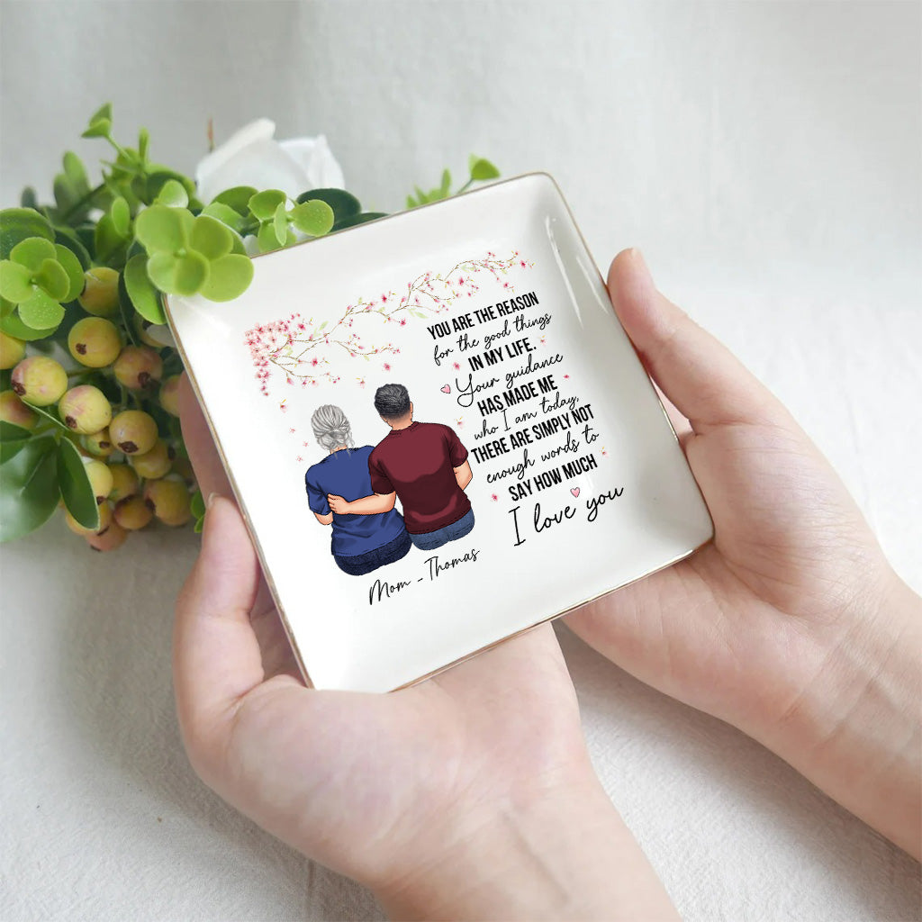 Tu es la raison - Cadeau pour maman, grand-mère - Porte-bijoux personnalisé