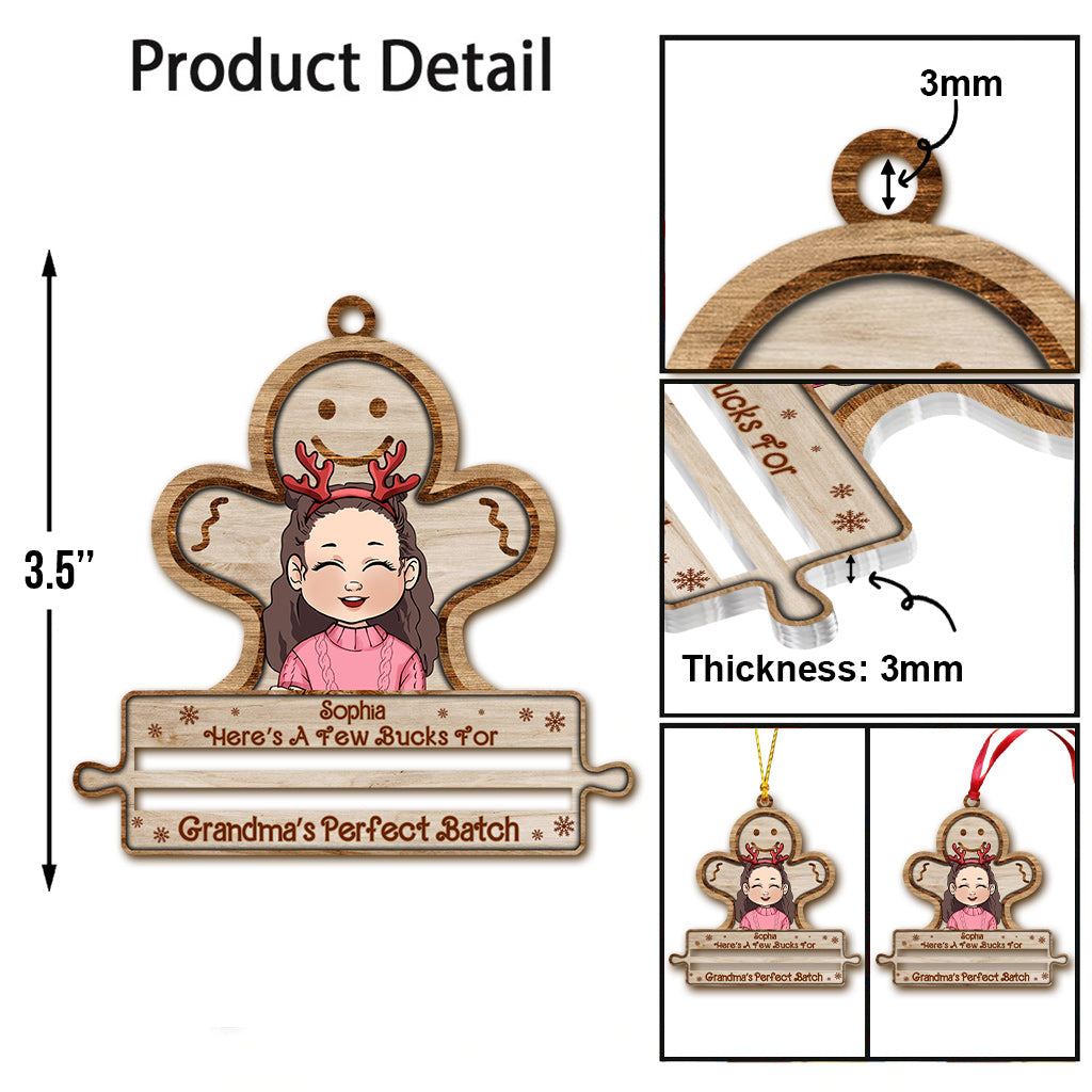 Voici quelques euros pour le lot parfait de grand-mère - Cadeau pour grand-mère, petite-fille, petit-fils, fils, fille - Ornement personnalisé