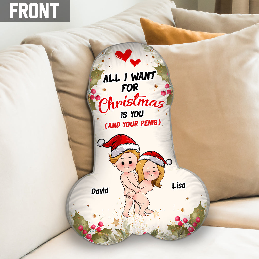 Tout ce que je veux pour Noël - Coussin personnalisé pour couple