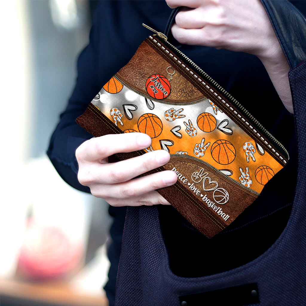 Sac de basket-ball personnalisé Peace Love Basketball - Sacoche de basket-ball