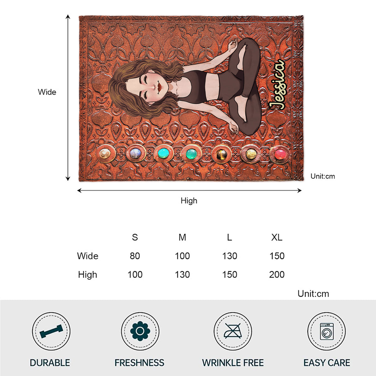 Namaste - Couverture de yoga personnalisée