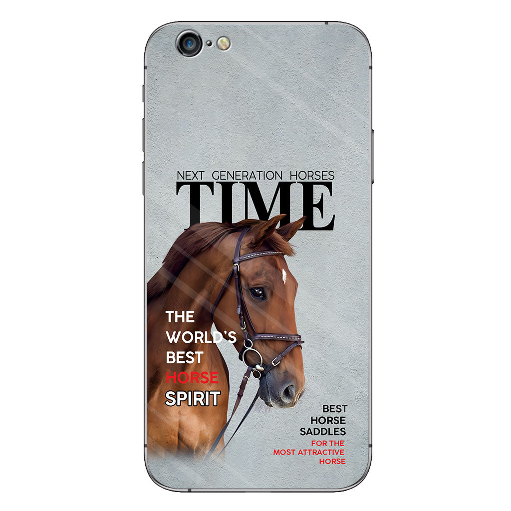 Couvertures de magazines - Étui de téléphone personnalisé avec motif cheval