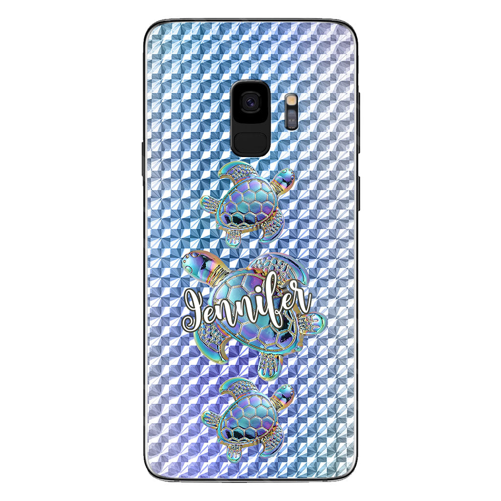 Salty Lil Beach - Personalized Turtle Clear Phone Case